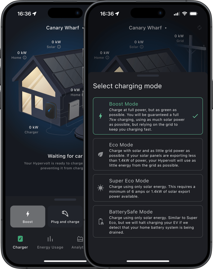 Hypervolt Home Screen _ Charging Mode
