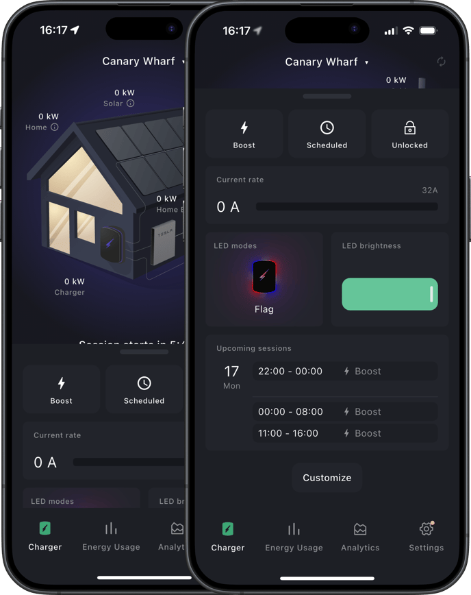 Hypervolt Home Screen